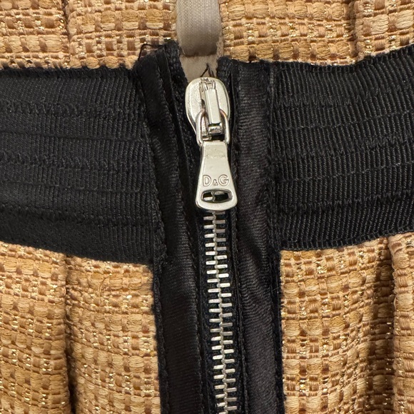 DOLCE & GABBANA Vintage Gold Metallic Dress, Size 44 IT (8 US) - Picture 14 of 16